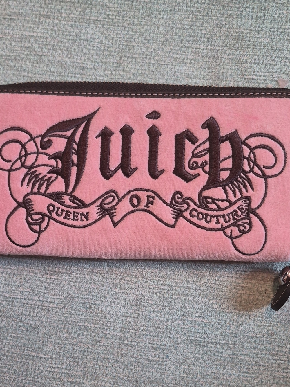 Juicy Couture Pink 'Queen of Couture' Zip Wallet